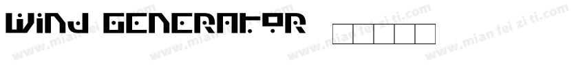 wind generator字体转换